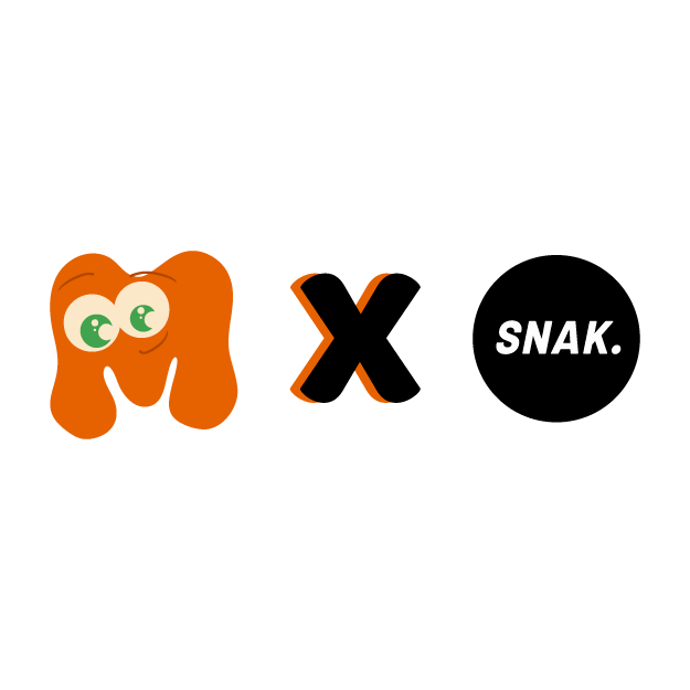 Et billede af to logoer, som viser samarbejdet mellem Mindes med Farver og virksomheden SNAK